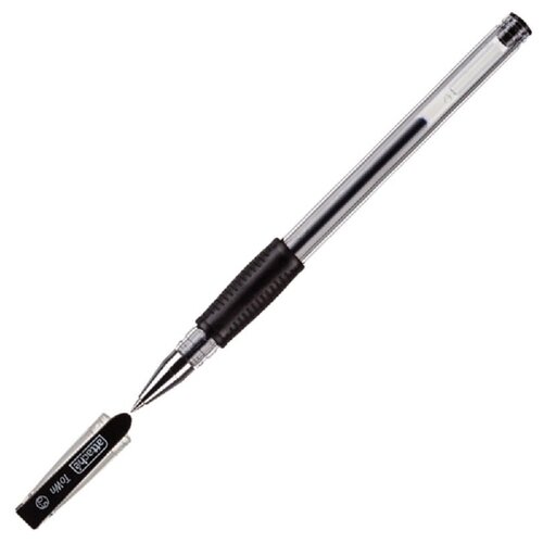 Ручка гелевая неавтоматическая Attache Town 0,5мм с резин. манжеткой черный ручка гелевая неавтоматическая attache town 0 5мм с резиновой манжеткой зеленый 2 штуки