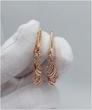 Серьги цепочки FJ Fallon Jewelry, искусственный камень