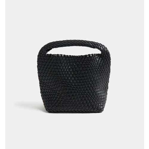 Сумка тоут LIME фактура плетеная чeрный 4899₽