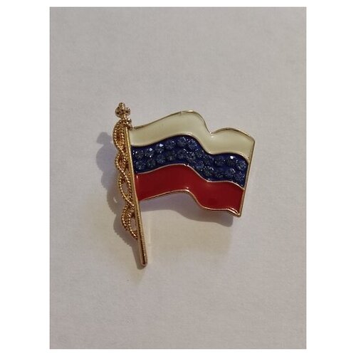 фото Брошь " российский флаг " без бренда