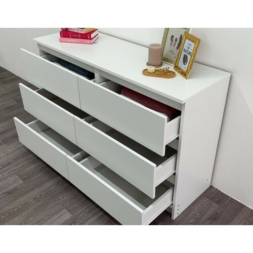 Комод белый похож на Икеа без ручек 120x40x77 9500₽