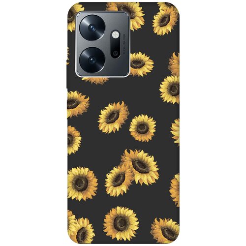 Матовый чехол Sunflowers для Infinix Zero 20 / Инфиникс Зеро 20 с 3D эффектом черный дизайнерский силиконовый чехол для инфиникс зеро 20 infinix zero 20 яркие абстракции