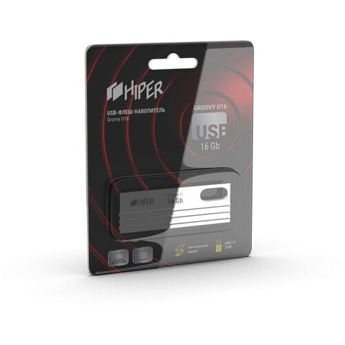 16Gb Hiper Groovy M16 black USB 3.0 (110/40 Mb/s) Hi-usb316gbu336b