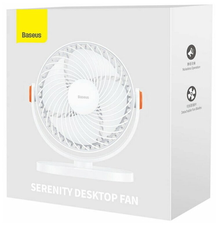 Настольный мини-вентилятор Baseus Serenity Desktop Fan White (ACYY000002) - фотография № 8