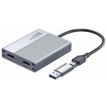 Адаптер для двух мониторов Hagibis HDMI для чипа Apple M1/M2, USB C / USB 3.0 (DPL01) - изображение