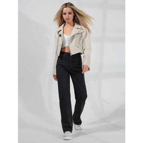 фото Джинсы vitacci je822-4 женский черный 86% хлопок, 10% вискоза, 4% полиэстер 31 (46-48