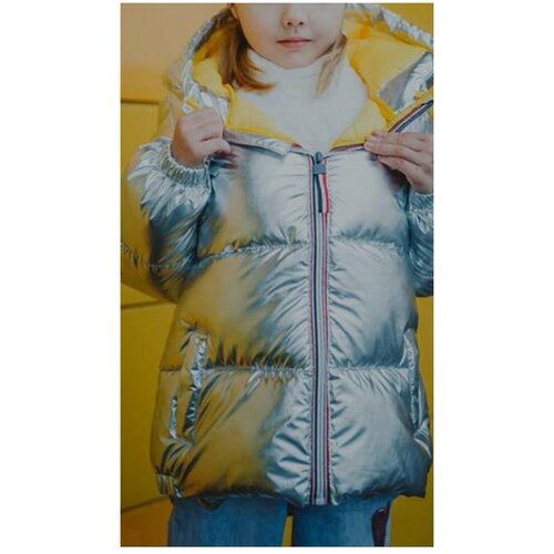 фото Куртка пуховая детская для девочек, для мальчиков, 32 р соб