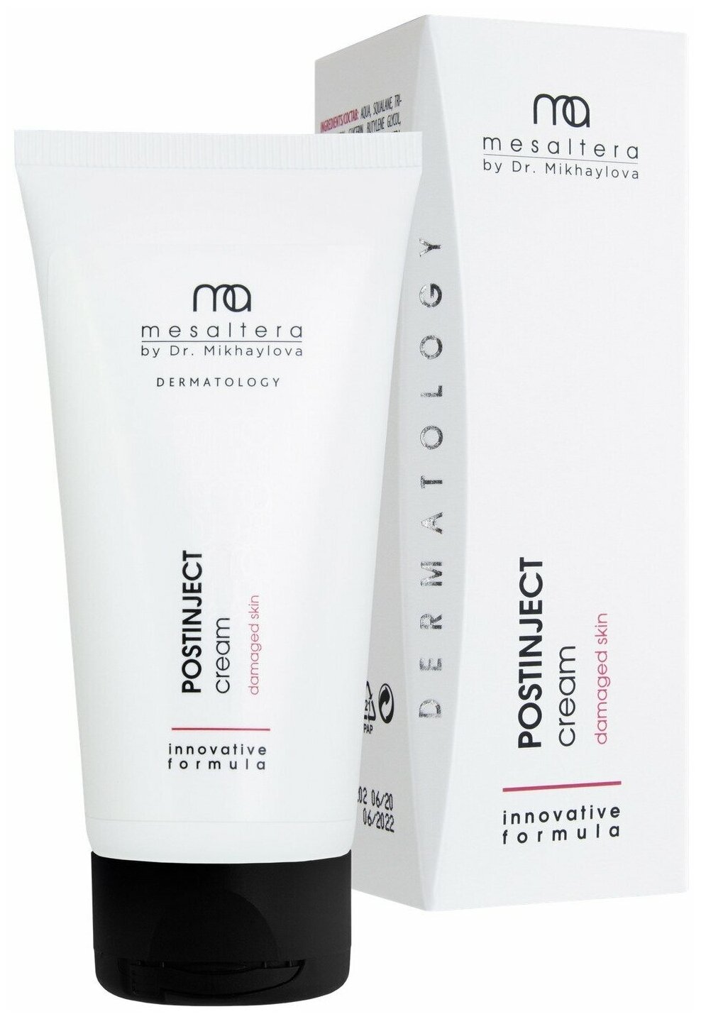 Mesaltera by Dr. Mikhaylova Postinject Cream - Восстанавливающий крем для лица с пептидами, 50 мл