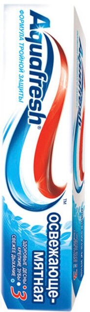 Зубная паста Aquafresh Тройная защита Освежающе-Мятная, 100 мл - фото №2