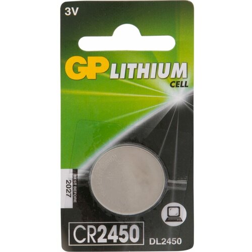 Литиевая дисковая батарейка GP Lithium CR2450 gp батарейка gp lithium cr2025 литиевая 10 шт