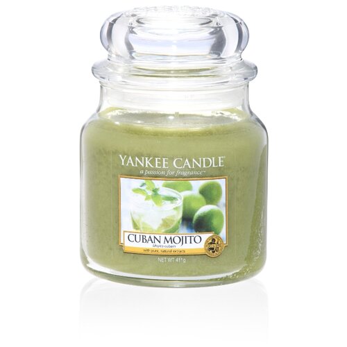 фото Yankee candle / свеча средняя в стеклянной банке кубинский мохито cuban mojito 411 гр / 65-90 часов
