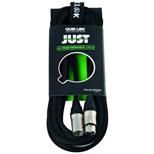 QUIK LOK JUST MF 0.5 SL микрофонный кабель серии Just с металлическими разъемами XLR мама XLR папа, длина 0.5 метров