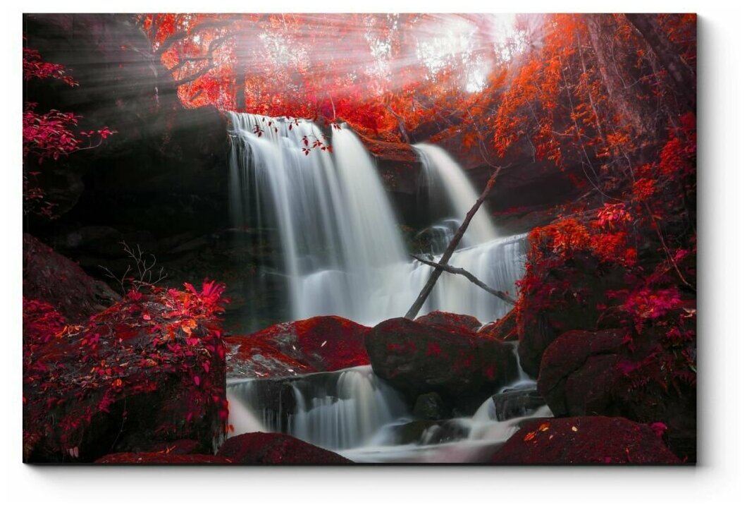Модульная картина Осенний водопад в Таиланде 40x27
