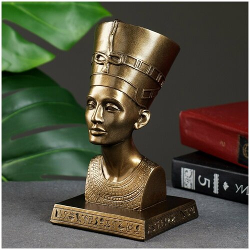 Фигура интерьерная Нефертити / декоративная / для дома / цвет бронза / высота 17см