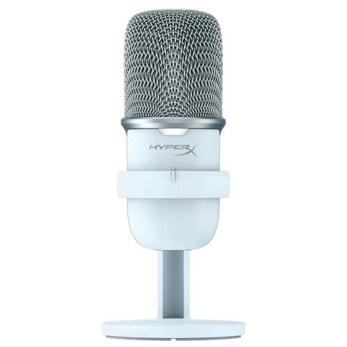 Микрофон проводной HyperX SoloCast, комплектация: микрофон, разъем: USB, белый, 1 шт