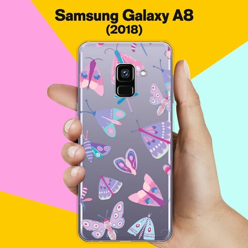 Силиконовый чехол на Samsung Galaxy A8 (2018) Насекомые / для Самсунг Галакси А8 2018 противоударный силиконовый чехол давай дружить на samsung galaxy a8 2018 самсунг галакси а8 2018