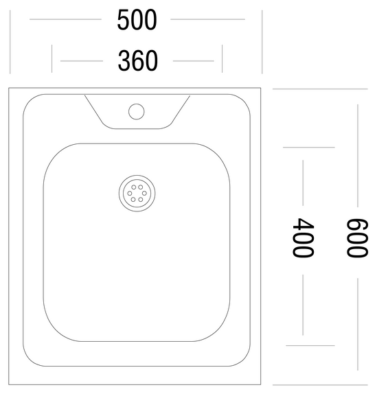 Мойка накладная UKINOX Стандарт 50*50см STD500.500 ---4C 0C- - фотография № 6