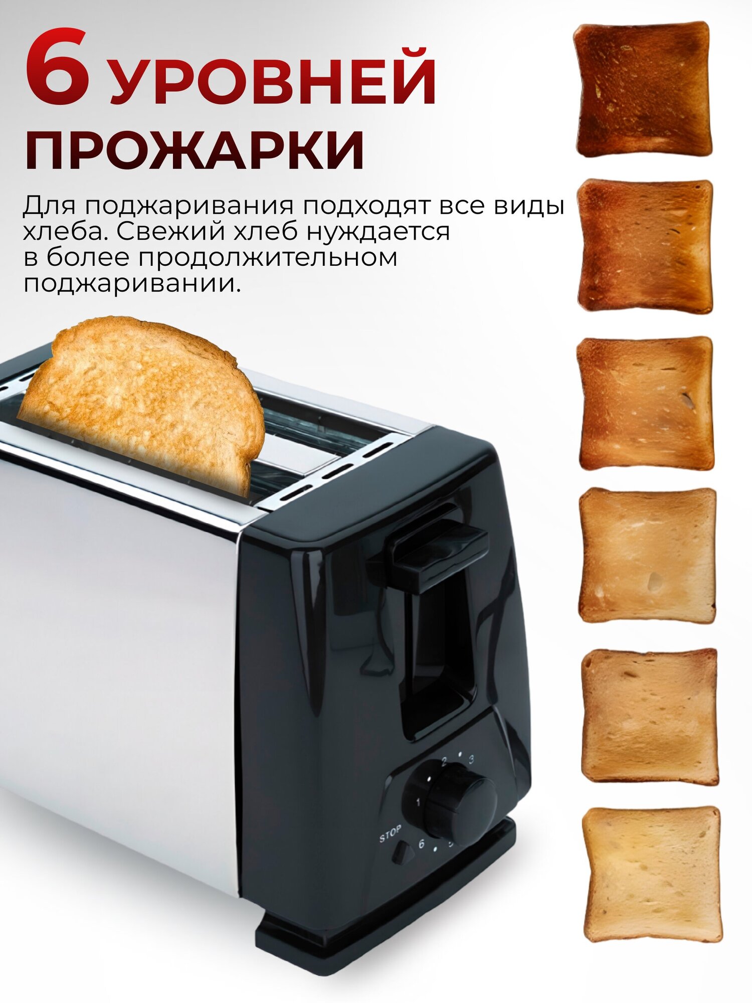 Тостер электрический для поджаривания хлеба с поддоном, техника для кухни, сэндвич тостер - фотография № 4