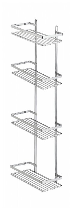 Полка для ванной комнаты прямая ES060 4 яруса 25*12*76 хром