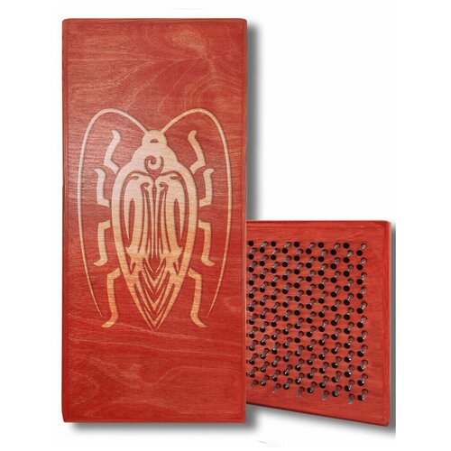 фото Доска садху с динамическими гвоздями, скарабей - 185 шаг 10мм красная goodwood