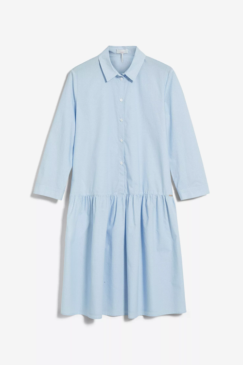 Платье-рубашка Cinque, хлопок, повседневное, свободный силуэт, до колена, карманы, размер 42, голубой