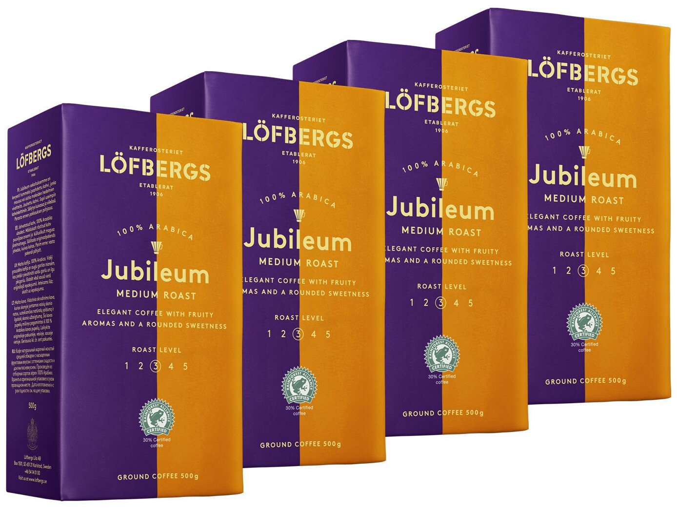 Кофе молотый Löfbergs Jubileum (Юбилиум), 4x500г