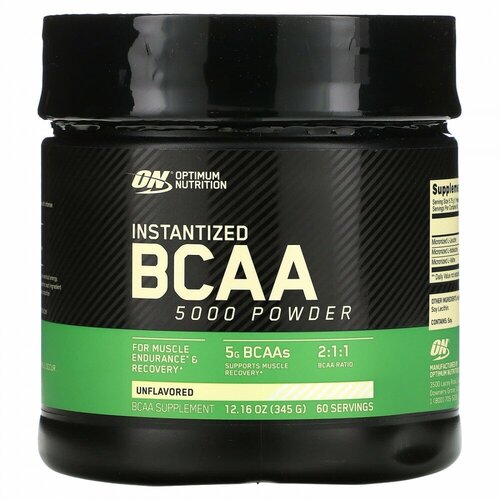 Бсаа OPTIMUM NUTRITION Instantized BCAA 5000 Powder 2:1:1 345 г, Нейтральный optimum nutrition bcaa 5000 powder 345 гр