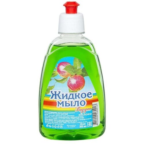 Жидкое мыло Радуга, яблоко, пуш-пул, 300 мл(2 шт.) жидкое мыло яблоко пуш пул 1 л 3 шт