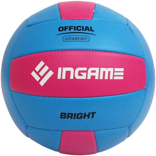 фото Мяч волейбольный ingame bright цв. голубой розовый