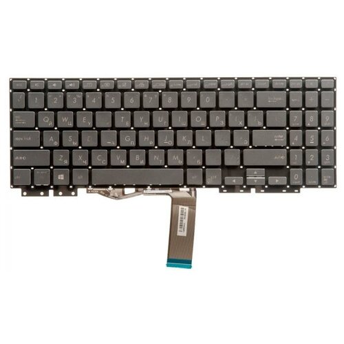Клавиатура для ноутбука Asus ZenBook Flip 15 UX562F UX562FA UX562FD UX562FDX серебристая с подсветкой 2108₽