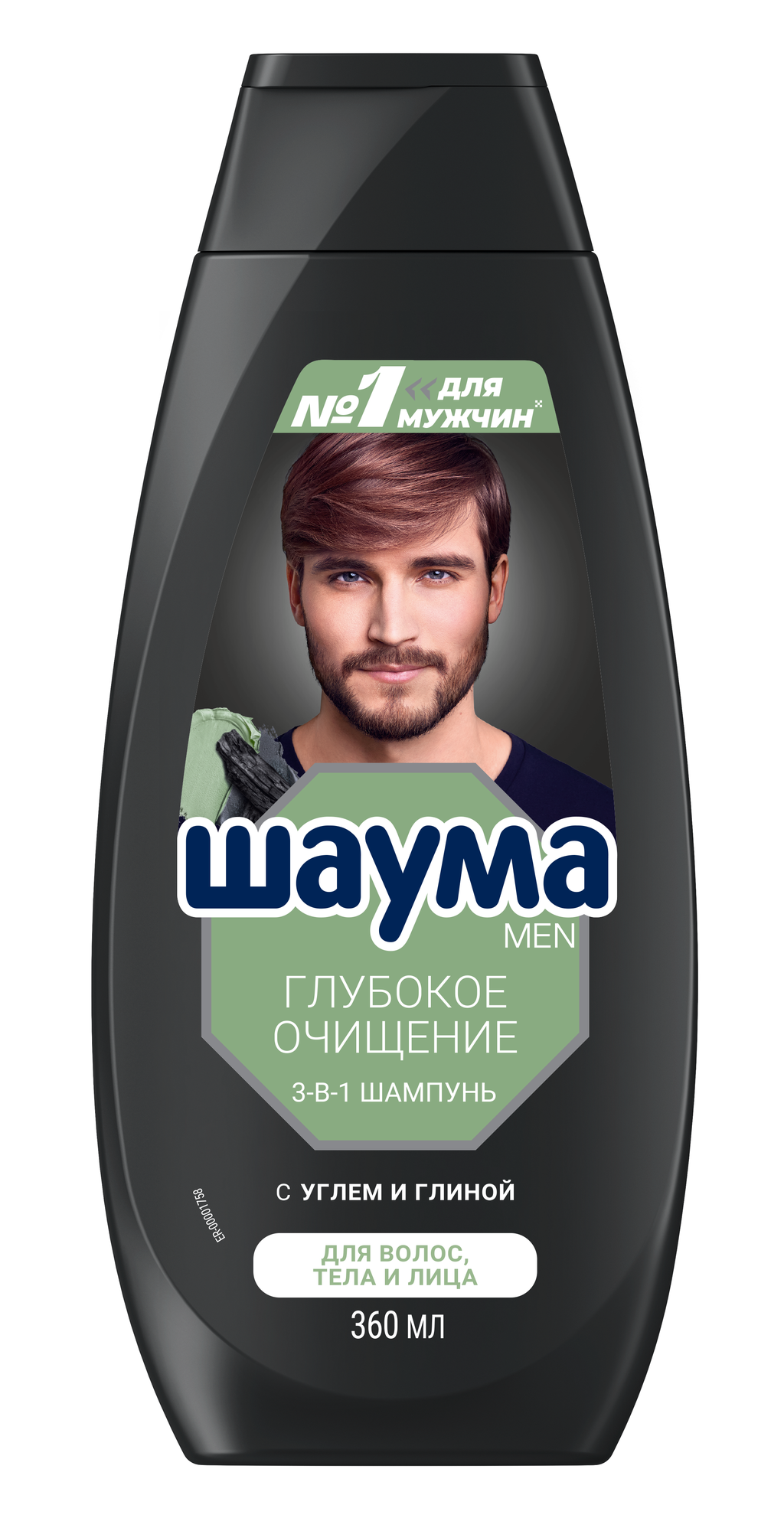 Шаума Шампунь Шаума Men 3-В-1 Глубокое очищение, 360 мл