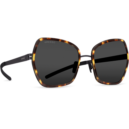 Солнцезащитные очки Gresso, бабочка, с защитой от УФ, для женщин, черный