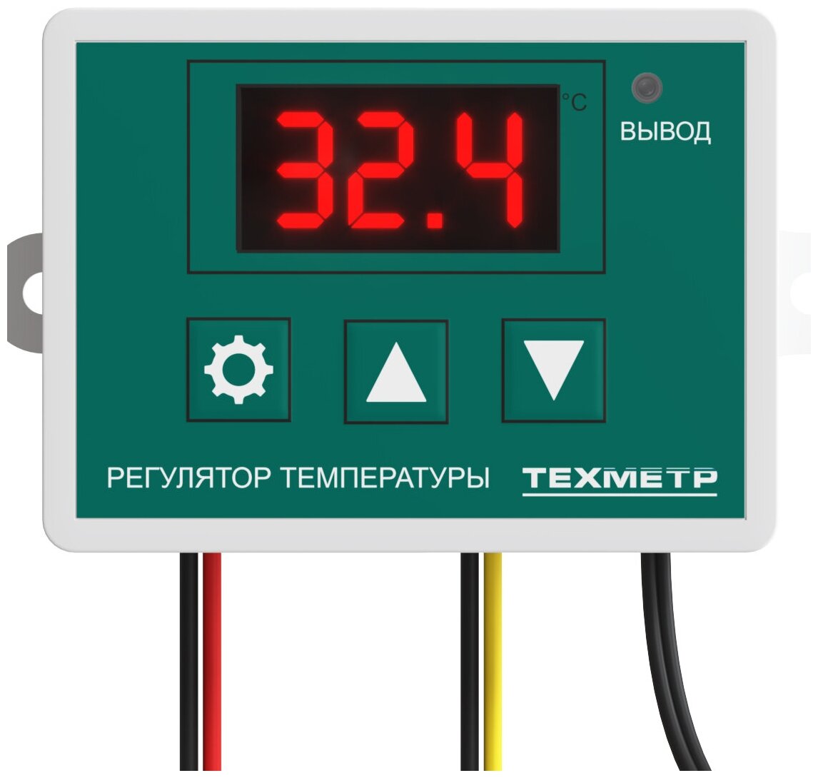 Терморегулятор термостат контроллер температуры для холодильника, инкубатора, брудера, отопления, теплого пола 220В 1500Вт техметр XH-W3002 (Зелёный) - фотография № 10