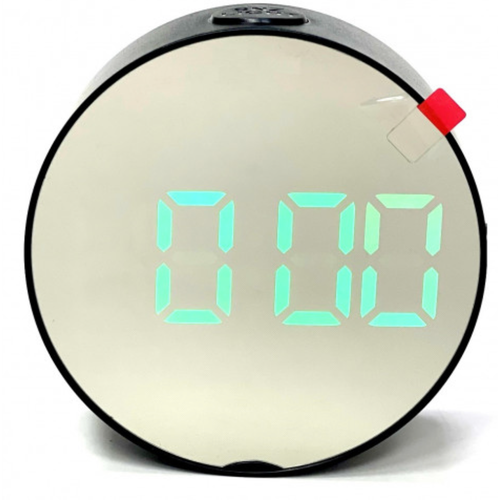 Часы настольные зеркальные+дата+температура DT-6505/4 (ярко-зеленый)