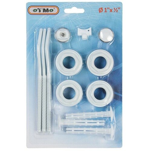 Комплект для подключения радиатора OTMO 1 х 12 с тремя кронштейнами в блистере 841₽