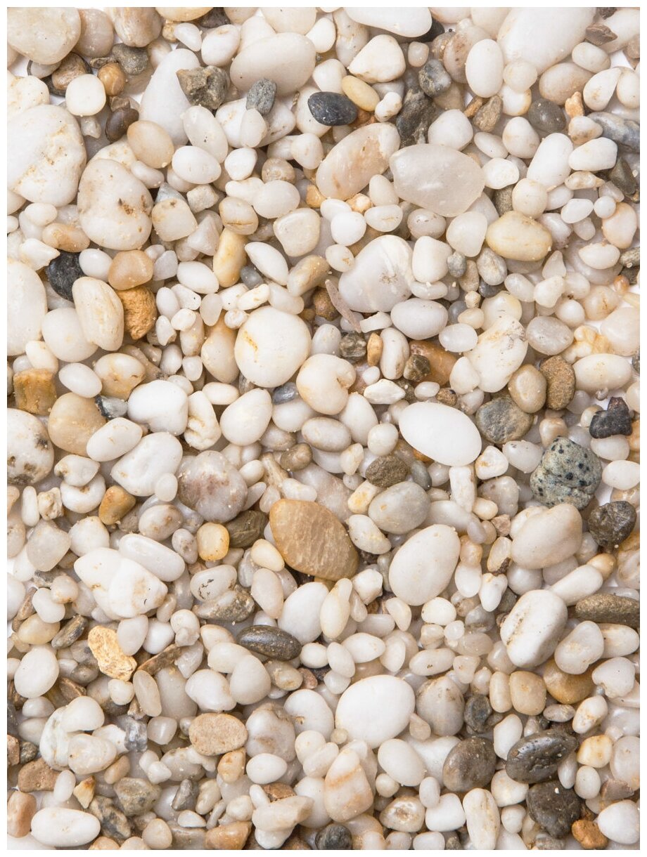 Натуральный грунт для аквариума ArtisanAqua "Белая галька 5,0-10,0 мм" 3,5 кг. - фотография № 3