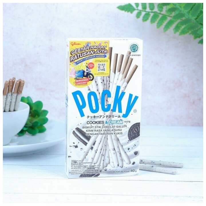 Печенье Glico Pocky со вкусом шоколадного печенья Oreo и кремом, 40 г - фотография № 2