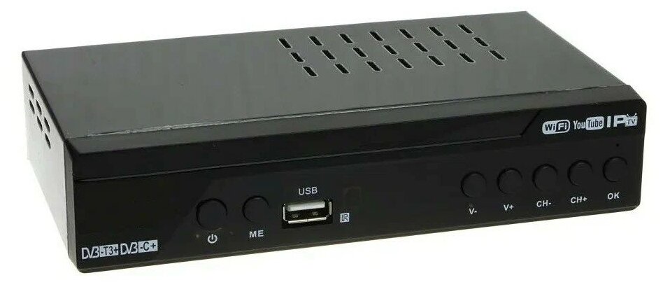 Тв тюнер тв тюнер для телевизора цифровое тв поддержка 1080p пульт ДУ прием DVB-T2 вход HDMI воспроизведение мультимедийных файлов