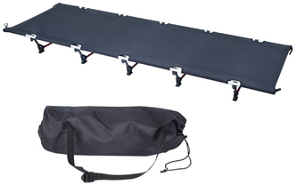 Портативная туристическая раскладушка для палатки, складная кровать с сумкой для переноски, 190х64х14 см.
