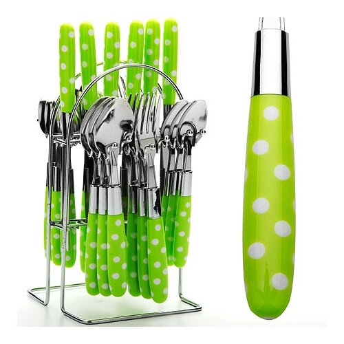 фото Набор столовых приборов на подставке "mayer & boch", салатовый (25 предметов)