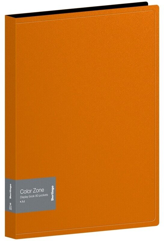 Папка с 80 вкладышами Berlingo "Color Zone", 30 мм, 1000 мкм, оранжевая (AVp_80116)