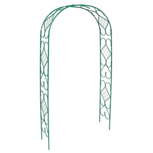 Арка садовая, разборная, 240 × 120 × 36 см, разборная, металл, зелёная арка садовая ас1 255х120х66 проф металл