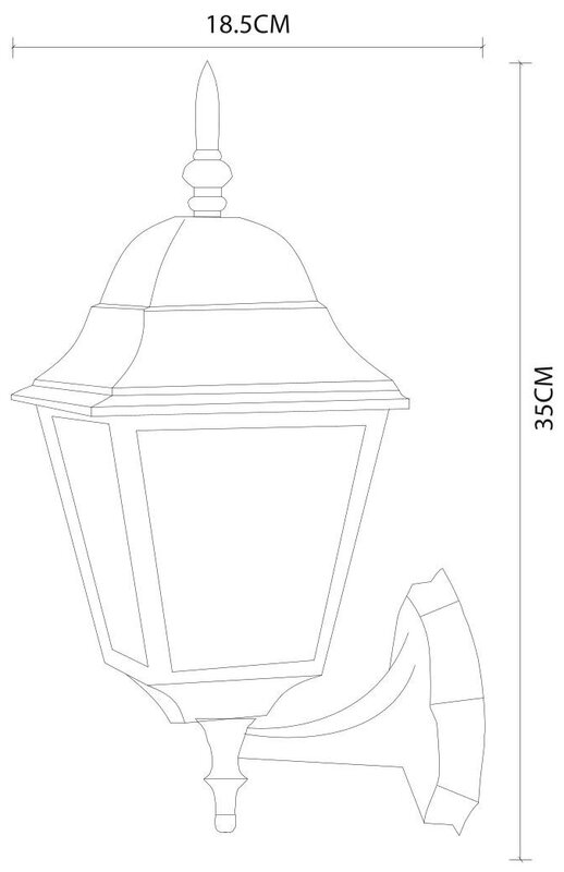 Уличный настенный светильник Arte Lamp BREMEN A1011AL-1BK, E27, 60Вт, кол-во ламп:1шт, Черный