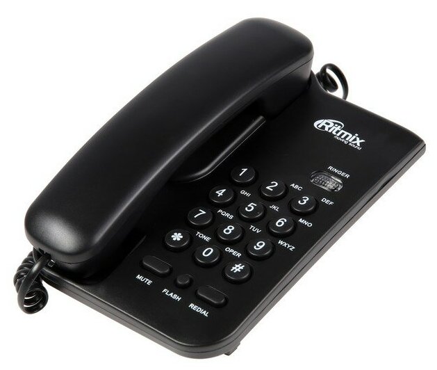 Телефон Ritmix проводной RT-311 черный
