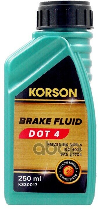 Dot-4 Жидкость Тормозная 0,25Л Korson арт. KS30017