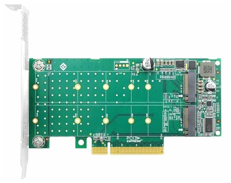 Адаптер Linkreal LRNV95N8 PCIe x8 to 2-Port M.2 NVMe Adapter 50 (300701)