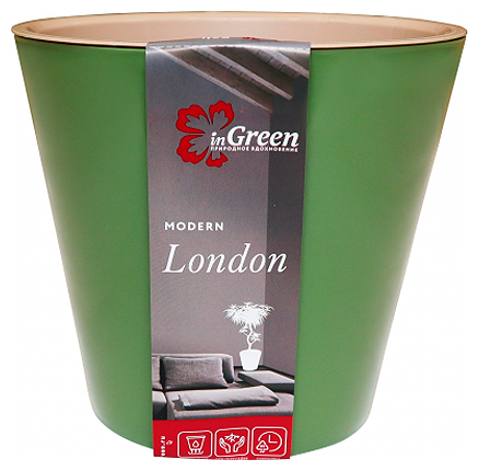 Горшок для цветов INGREEN "London D" (оливковый), 1 л ING1552ОЛ