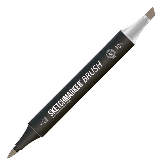 Маркер Sketchmarker Brush двухсторонний на спирт.основе цв.WG4 Теплый серый 4