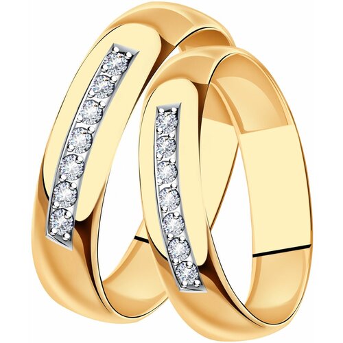 фото Золотое кольцо александра 1049143ск с бриллиантом diamant-online