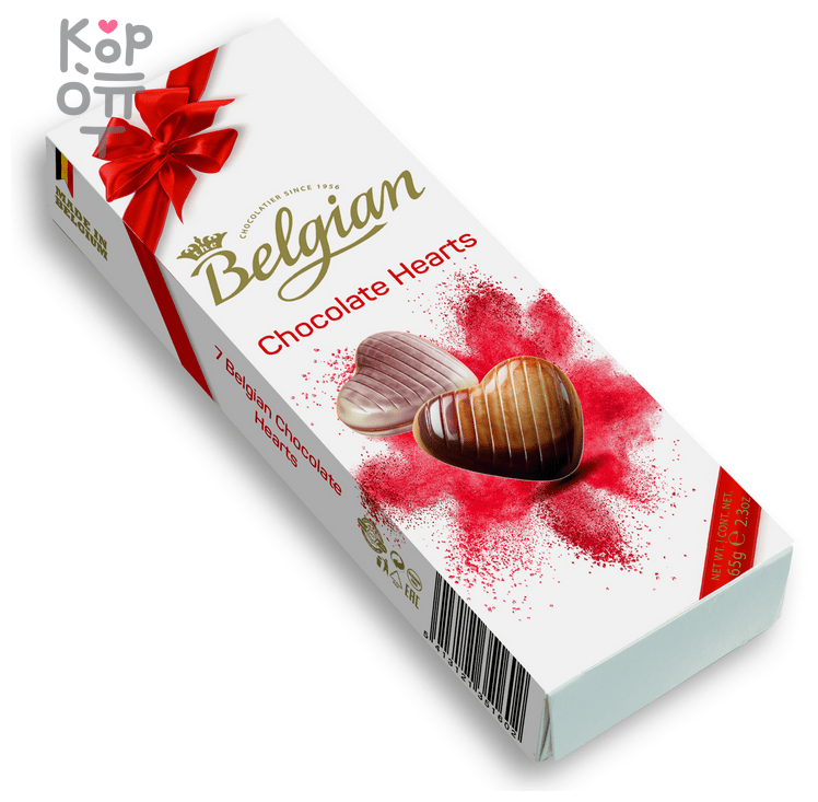 Набор конфет The Belgian Сердечки, молочный шоколад, 65 г